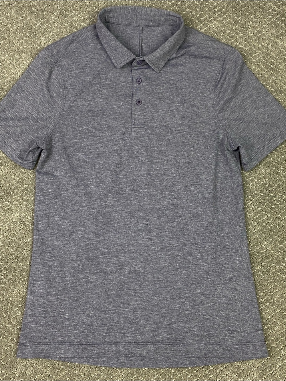Lululemon Evolution Polo Shirt Mens Small Medium Gray Golf Performance Preppy